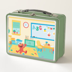 Sesame Street Classroom Scene Metal Lunch Box