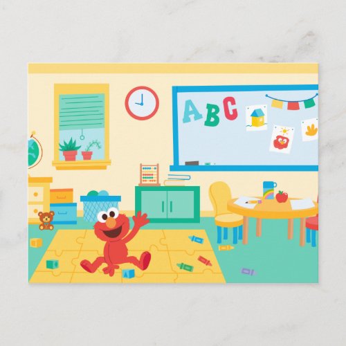 Sesame Street  Classroom Scene Postcard