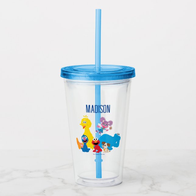 Sesame Street | Colorful Sesame Street Pals Acrylic Tumbler (Front)