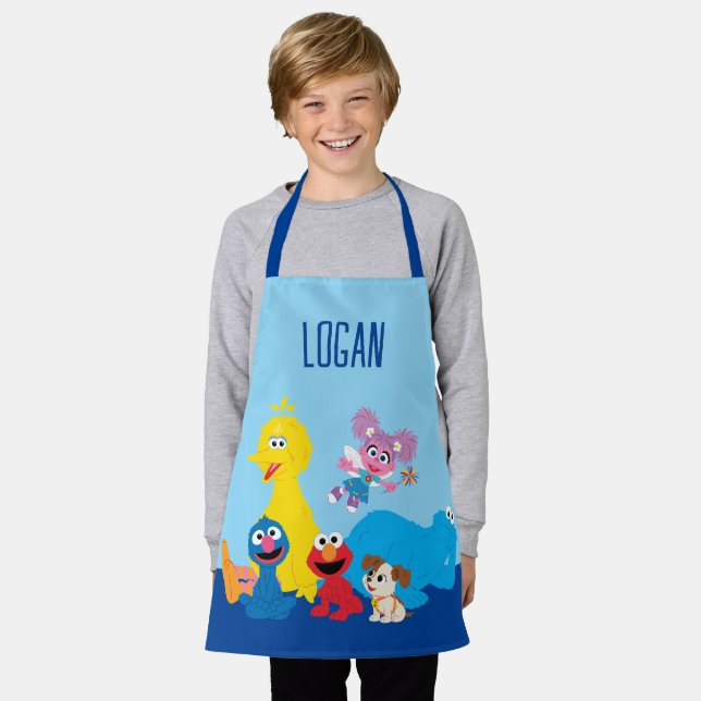 Sesame Street | Colorful Sesame Street Pals Apron (Worn)