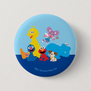 Sesame Street Colorful Sesame Street Pals Button
