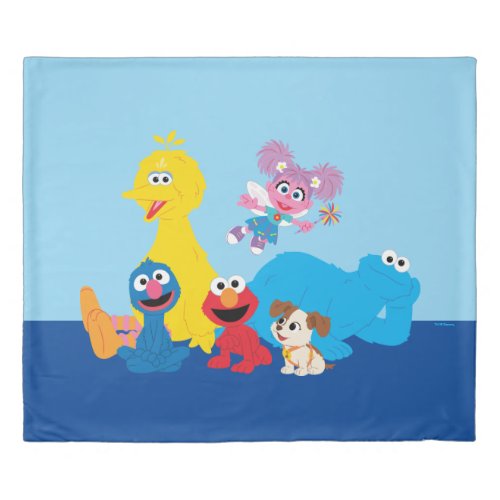 Sesame Street  Colorful Sesame Street Pals Duvet Cover