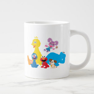 Sesame Street Colorful Sesame Street Pals Giant Coffee Mug