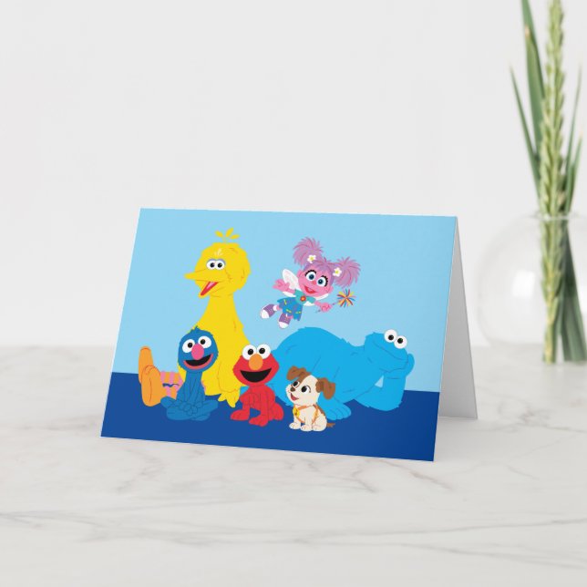 Sesame Street | Colorful Sesame Street Pals Holiday Card (Front)