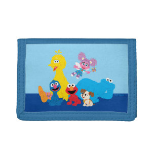 Sesame Street Colorful Sesame Street Pals Tri-fold Wallet