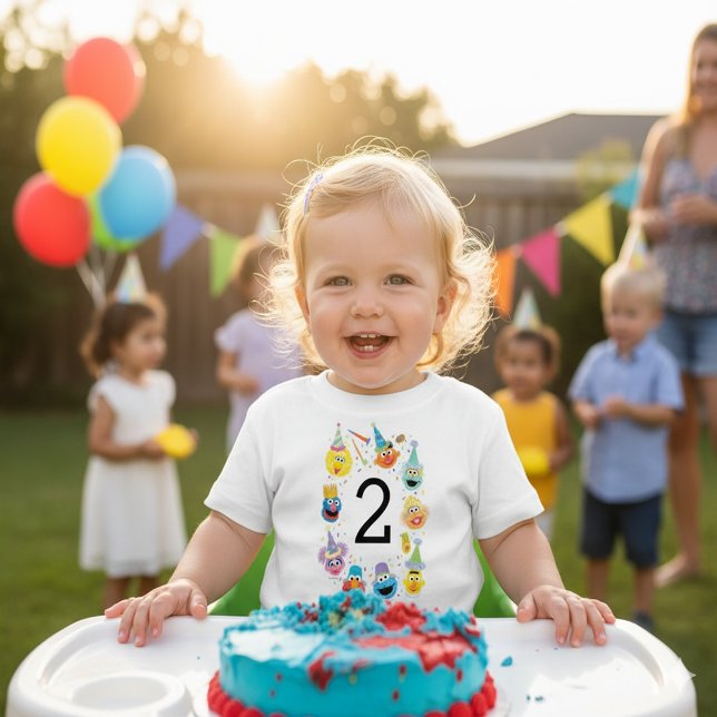 Sesame Street Confetti Birthday Baby T-Shirt (Creator Uploaded)