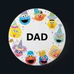 Sesame Street Confetti Birthday Child's Dad Button<br><div class="desc">Celebrate your child's Birthday with this colorful confetti Sesame Street Birthday button.</div>