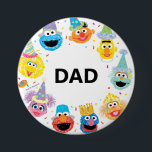 Sesame Street Confetti Birthday Child's Dad Button<br><div class="desc">Celebrate your child's Birthday with this colorful confetti Sesame Street Birthday button.</div>