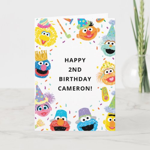 Sesame Street Confetti Happy Birthday Card