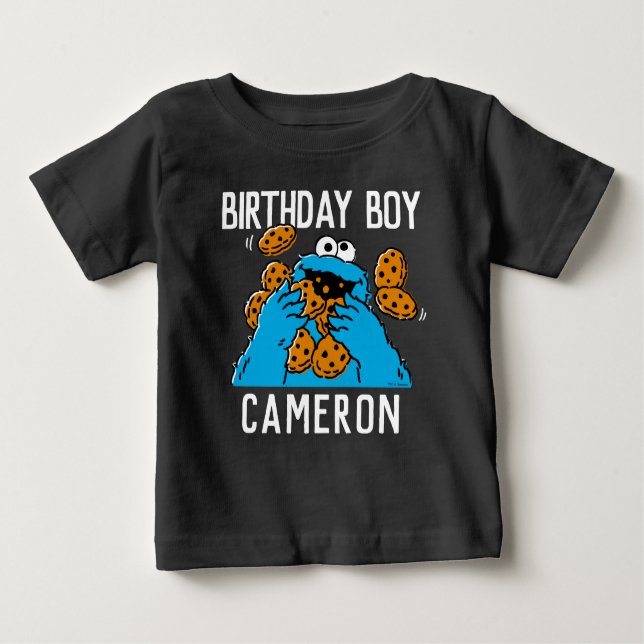 Sesame Street | Cookie Monster 1st Birthday Baby T Baby T-Shirt (Front)
