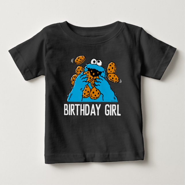 Sesame Street | Cookie Monster 1st Birthday Baby T-Shirt (Front)