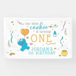 Sesame Street   Cookie Monster 1st Birthday  Banner