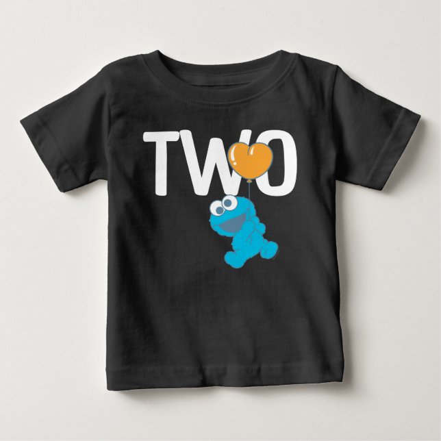 Sesame Street | Cookie Monster 2nd Birthday Baby T-Shirt (Front)