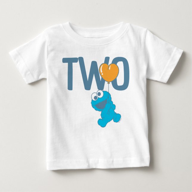 Sesame Street | Cookie Monster 2nd Birthday Baby T-Shirt (Front)