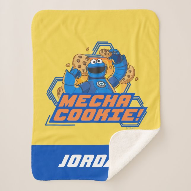 Sesame Street | Cookie Monster | Add Name Sherpa Blanket (Front)