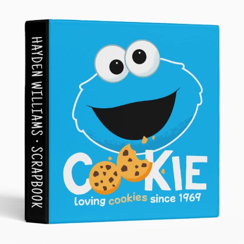 Sesame Street  Cookie Monster  Add Your Text 3 Ring Binder