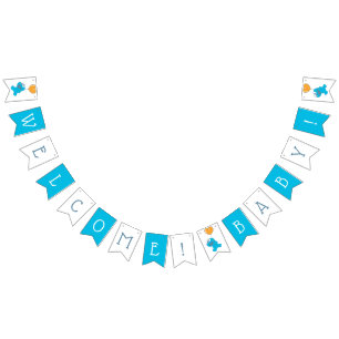 Sesame Street Cookie Monster Baby Shower Bunting Flags
