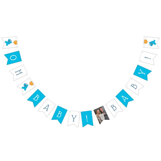 Sesame Street | Cookie Monster Baby Shower Bunting Flags (All)