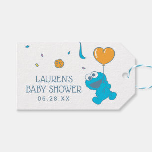 Sesame Street Cookie Monster Baby Shower Gift Tags