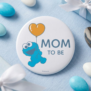Sesame Street Cookie Monster Baby Shower Mom Button