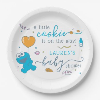 Sesame Street | Cookie Monster Baby Shower Paper Plates by SesameStreet at Zazzle