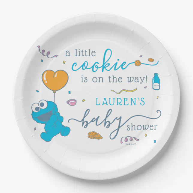Sesame Street | Cookie Monster Baby Shower Paper Plates