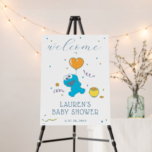 Sesame Street Cookie Monster Baby Shower Welcome Foam Board