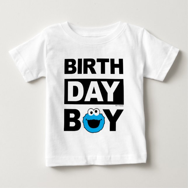 Sesame Street | Cookie Monster - Birthday Boy Baby T-Shirt (Front)