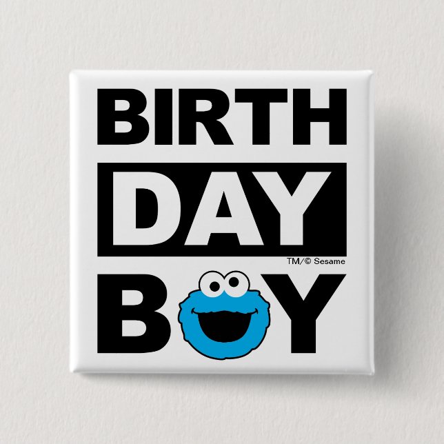 Sesame Street | Cookie Monster - Birthday Boy Button (Front)