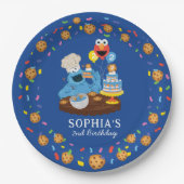 Sesame Street | Cookie Monster Birthday Cake Paper Plates (Front)