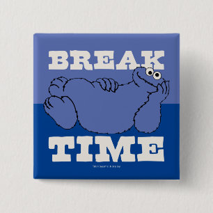 Sesame Street Cookie Monster Break Time Button