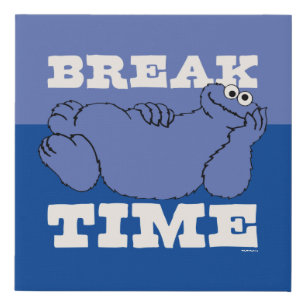 Sesame Street   Cookie Monster Break Time Faux Canvas Print