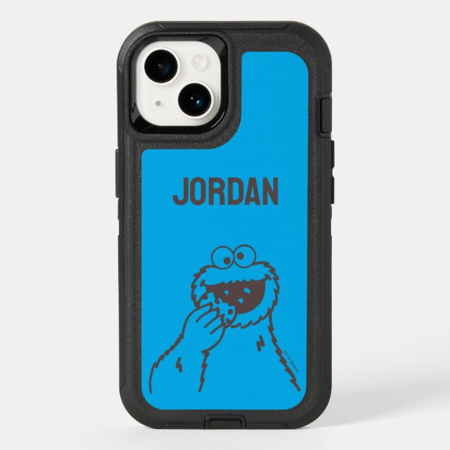 Sesame Street | Cookie Monster Bright | Add Name Otterbox iPhone Case (Back)