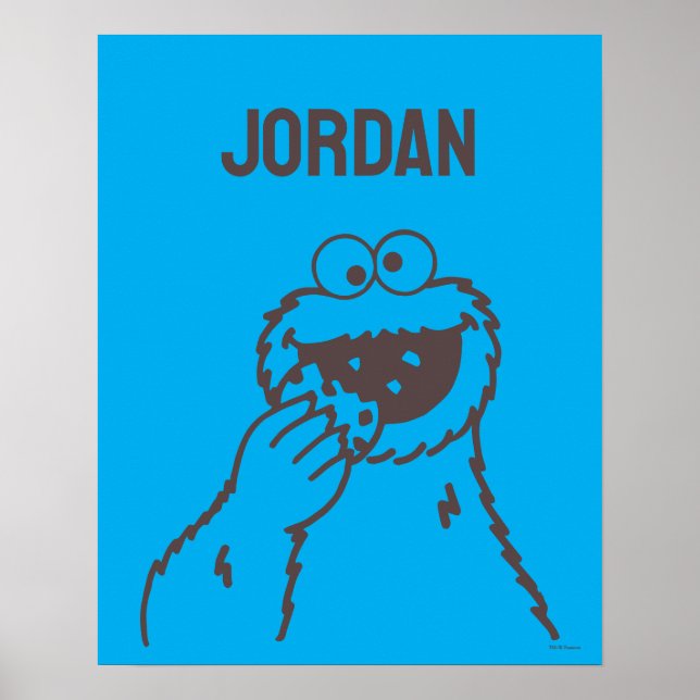Sesame Street | Cookie Monster Bright | Add Name Poster (Front)