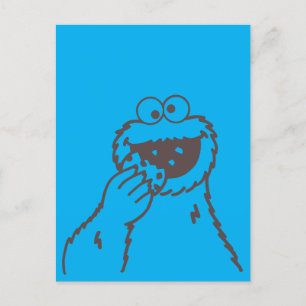 Sesame Street Cookie Monster Bright Postcard