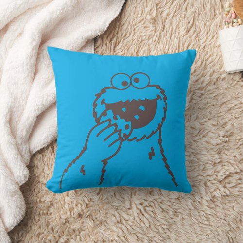 Sesame Street  Cookie Monster Bright Throw Pillow