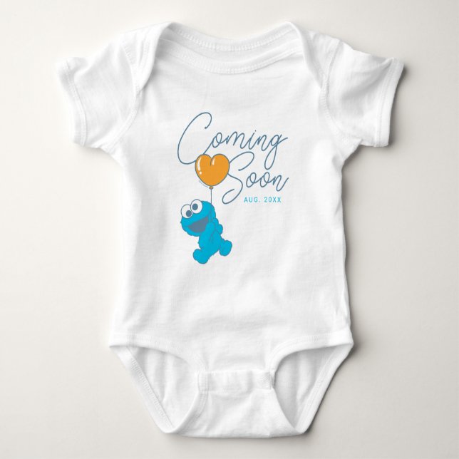 Sesame Street | Cookie Monster - Coming Soon Baby Bodysuit (Front)