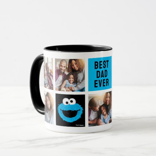 Sesame Street Cookie Monster  Dad Photo Collage Mug