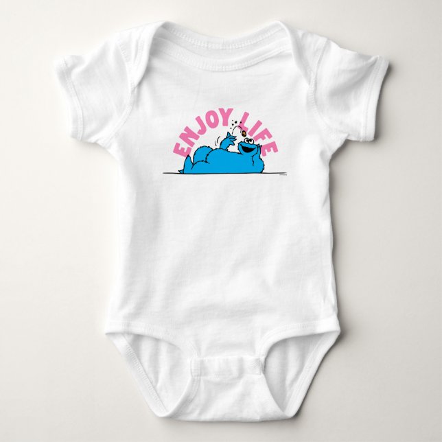 Sesame Street | Cookie Monster Enjoy Life Baby Bodysuit (Front)