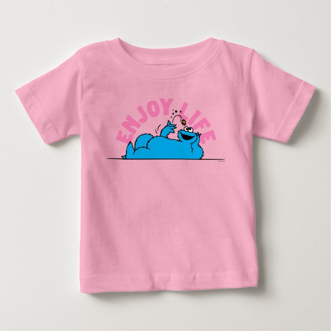 Sesame Street | Cookie Monster Enjoy Life Baby T-Shirt (Front)