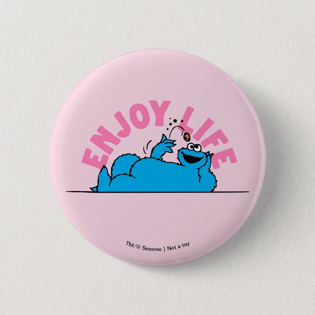 Sesame Street | Cookie Monster Enjoy Life Button (Front)