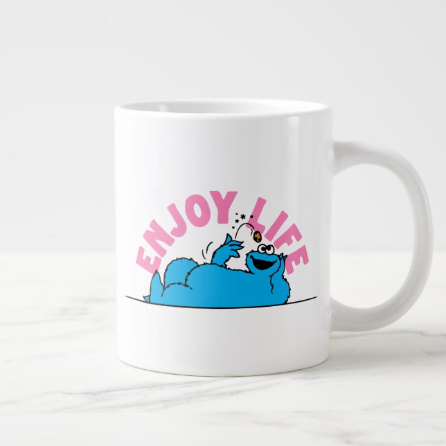 Sesame Street | Cookie Monster Enjoy Life Giant Coffee Mug (Right)