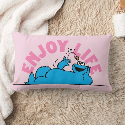 Sesame Street  Cookie Monster Enjoy Life Lumbar Pillow