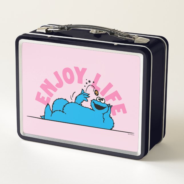 Sesame Street | Cookie Monster Enjoy Life Metal Lunch Box (Back)