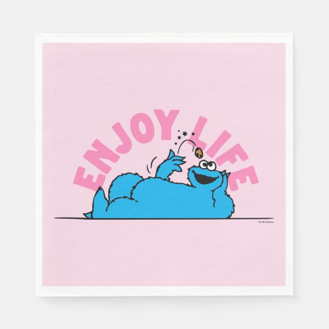 Sesame Street | Cookie Monster Enjoy Life Napkins (Front)
