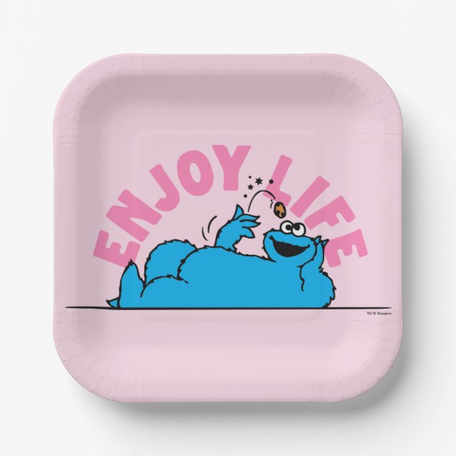Sesame Street | Cookie Monster Enjoy Life Paper Plates (Front)