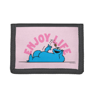 Sesame Street   Cookie Monster Enjoy Life Tri-fold Wallet