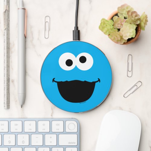 Sesame Street Cookie Monster Face Wireless Charger