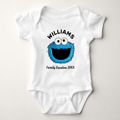 Sesame Street  Cookie Monster Family Vacation Baby Bodysuit