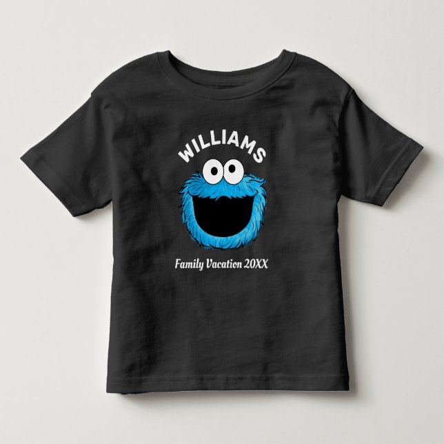 Sesame Street | Cookie Monster Family Vacation Toddler T-shirt (Front)